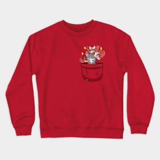 Pocket Shiny Wrestle Cat Starter Crewneck Sweatshirt